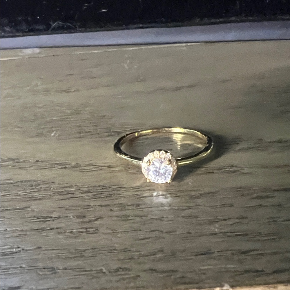Gold over sterling 0.5 carat moissanite ring